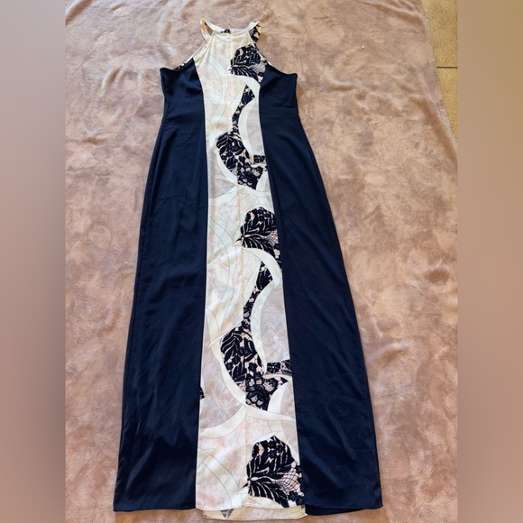 Bar III Blue and Cream Floral Dress - Picture 6 of 12